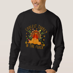 Coolster Truthahn in der Herde Thanksgiving Kinder Sweatshirt