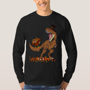 Coolster Truthahn Trex Dinosaur Frohes Erntedankfe T-Shirt