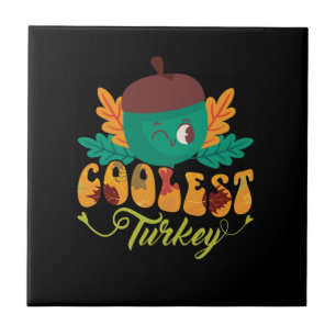 coolster Truthahnfalltag Erntedank Fliese