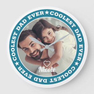 Coolster Vater Aller Zeiten Modernes Benutzerdefin Große Wanduhr