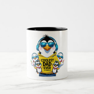 Coolster Vater je - Pinguin Zweifarbige Tasse