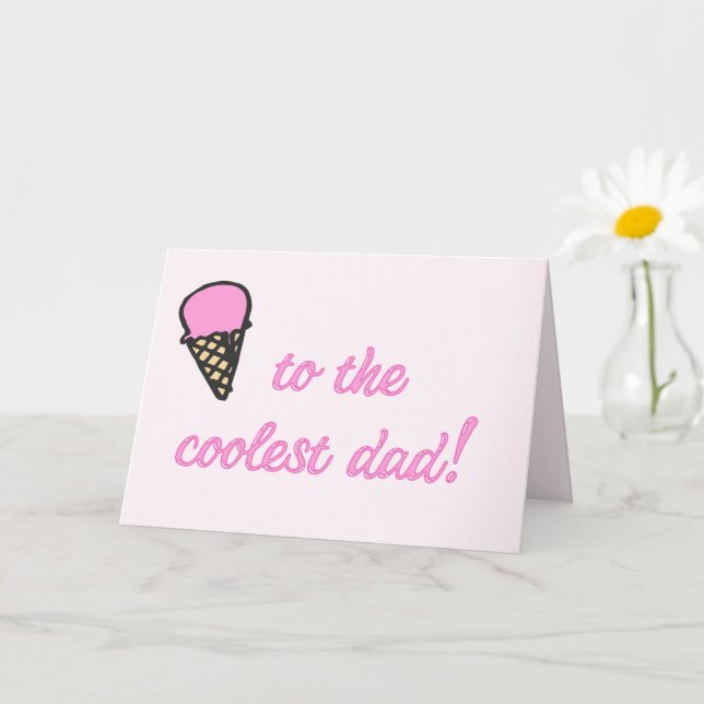 Coolster Vater! Niedlicher Eiskremstag Karte (Kleine Pflanze)