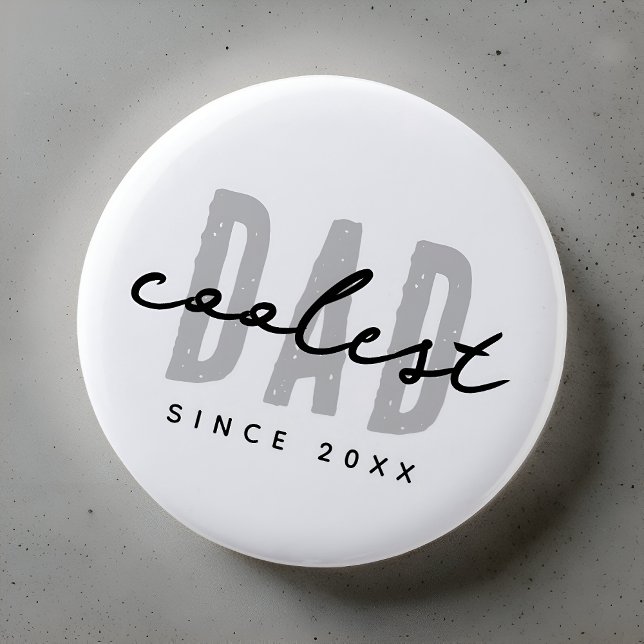 Coolster Vater seit 20XX Moderne, einfache Preppy Button (Von Creator hochgeladen)