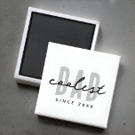 Coolster Vater seit 20XX Moderne, einfache Preppy Magnet<br><div class="desc">Dieses einfache und moderne Design besteht aus san-Serifentypografie.</div>