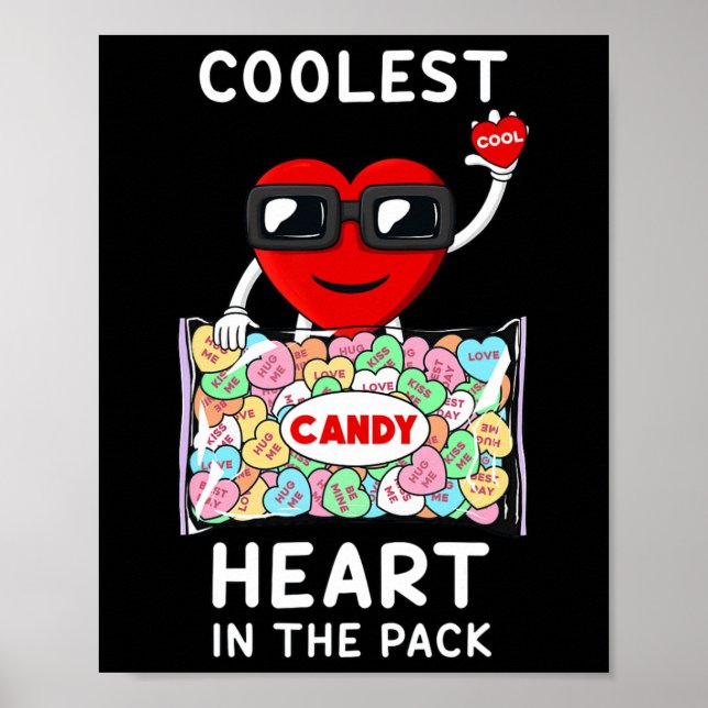 Coolstes Herz im Pack Fun Valentinstag Toddl Poster (Vorne)