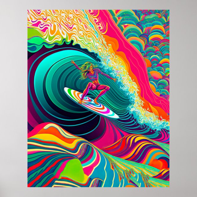 Coolsurf Girl - Surfgirl - Surfcamp Poster (Vorne)