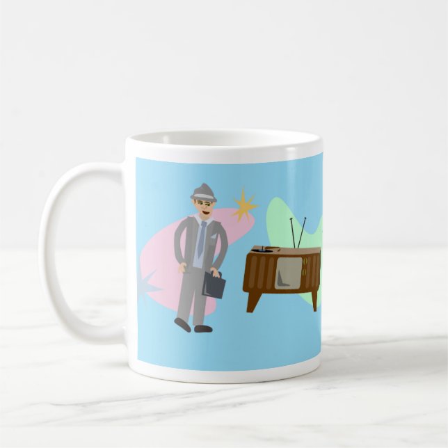 Coolsville Retro Swanky 60ties-Muster Kaffeetasse (Links)