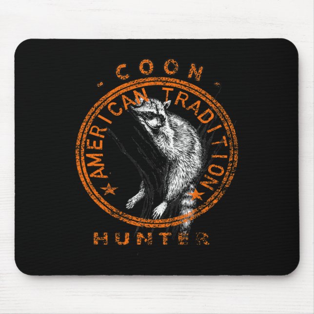 Coon Hunter American Patriotic Raccoon Jagd Tri Mousepad (Vorne)