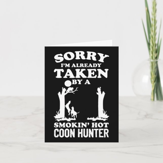 Coon Jagd Coonhounds Coon Jäger Karte (Vorderseite)