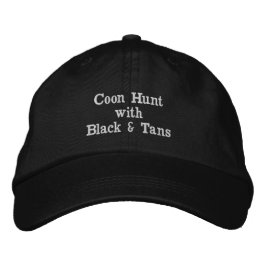 Coon-Jagd mit Black & Tans-Hut Bestickte Baseballkappe
