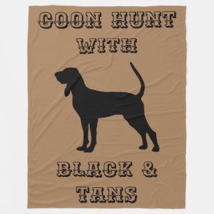 Coon-Jagd mit Schwarzen & Tans mit Hunde Fleecedecke