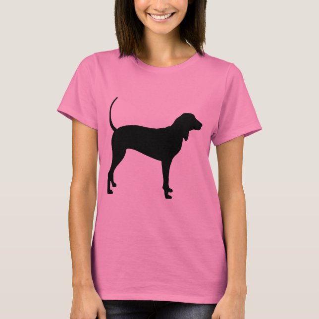 Coonhound-Hund (Schwarzes) T-Shirt (Vorderseite)