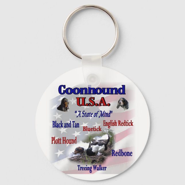 Coonhound Liebhaber Geschenke Schlüsselanhänger (Vorderseite)