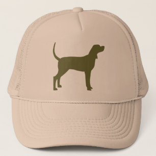 Coonhound-Silhouette (olivgrünes Grün) Truckerkappe