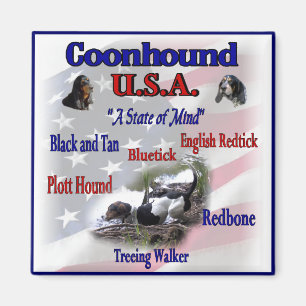Coonhound USA Geschenke Magnet