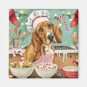 Coonhound-Weihnachtsbacken: Festliches Weihnachten Magnet