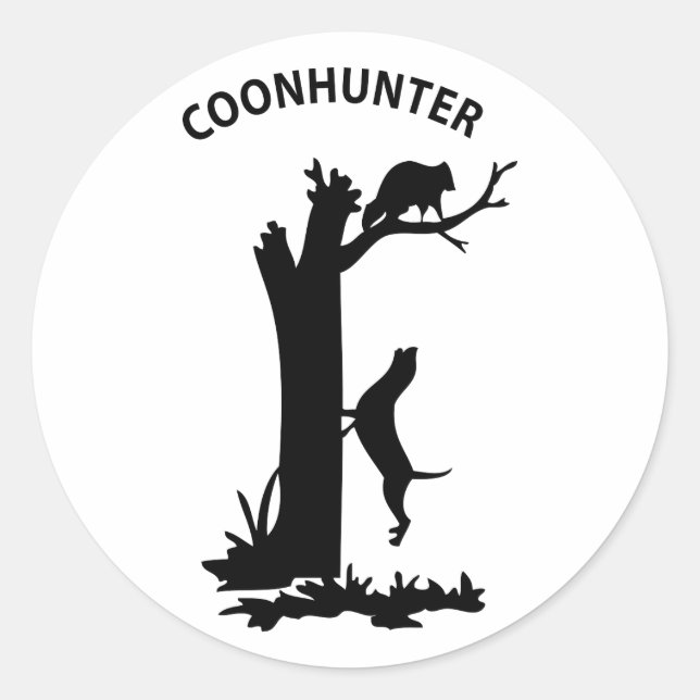 CoonHunter Runder Aufkleber (Vorderseite)