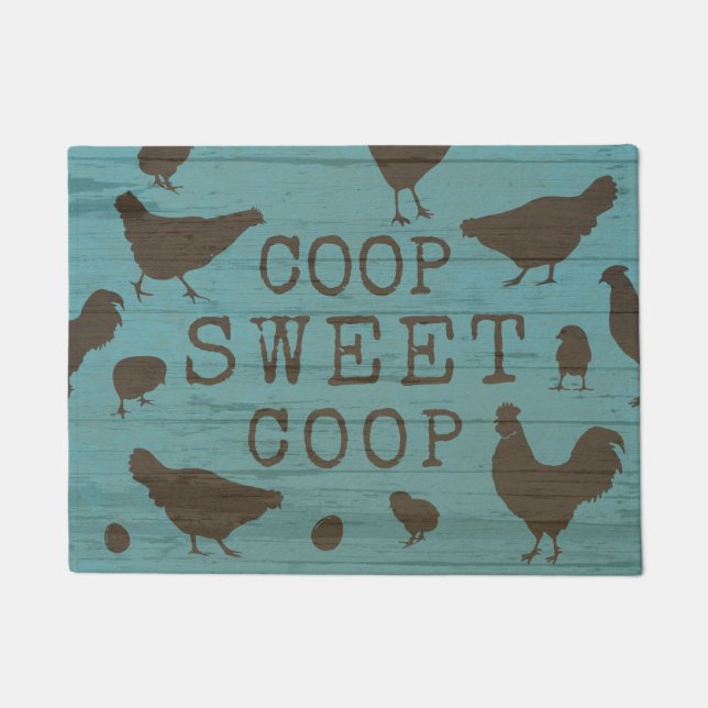 Coop Sweet Coop Homestead Hühner Henhaus Fußmatte (Vorderseite)