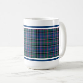 Cooper Clan Scottish Tartan Green und Blue Kariert Kaffeetasse
