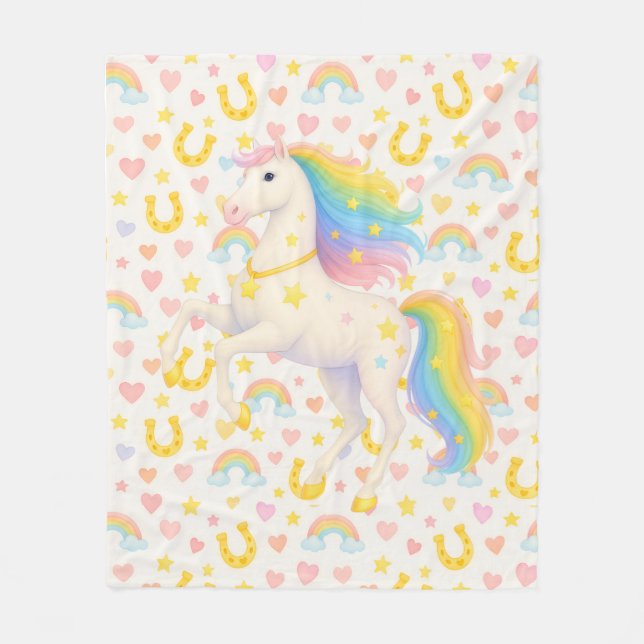 Cooper & Cody Best-Friend Horses Fleece Throw  (Vorderseite)