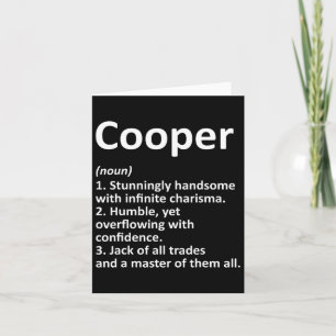 Cooper Definition Personalisiert Name Funny Birthd Karte