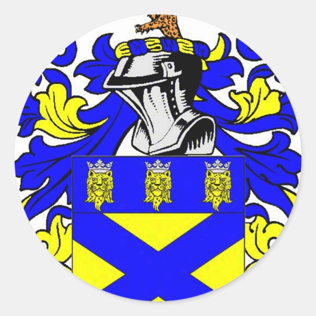 Cooper (Englisch) Wappen Runder Aufkleber (Vorderseite)