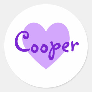 Cooper in Lila Runder Aufkleber