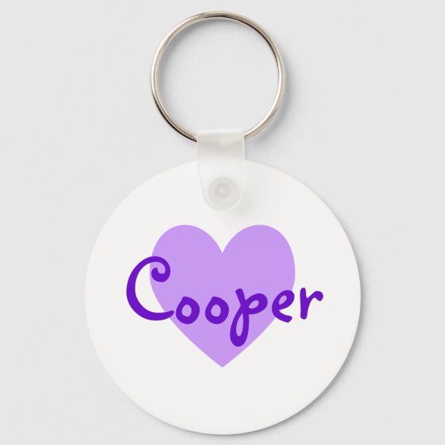 Cooper in Lila Schlüsselanhänger (Vorderseite)