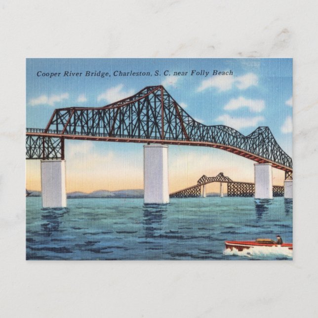 Cooper River Bridge, Charleston, South Carolina Postkarte (Vorderseite)