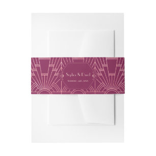Cooper Rose Great Gatsby 1920er Hochzeit Einladungsbanderole