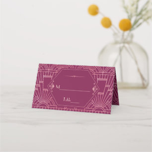 Cooper Rose Great Gatsby 1920er Hochzeit Platzkarte