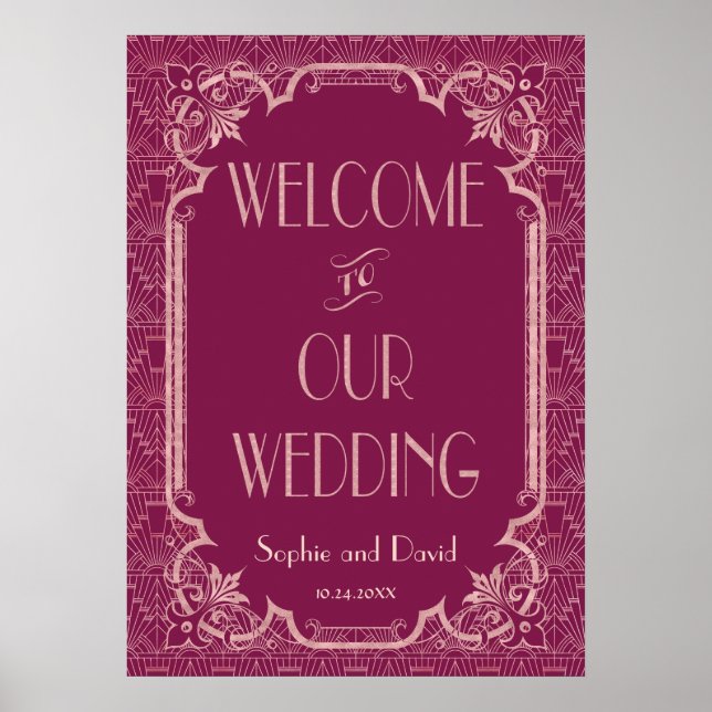 Cooper Rose Great Gatsby 20 Hochzeitssymbol Poster (Vorne)
