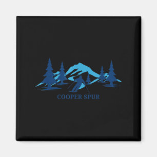 Cooper Spur Oregon Skigebiet Skifahren Skifahrer  Magnet