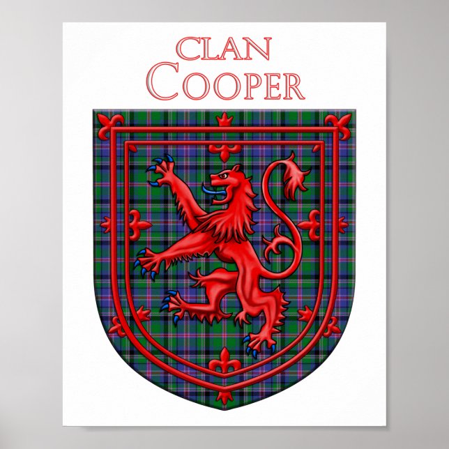 Cooper Tartan Scottish Kariert Lion Rampant Poster (Vorne)