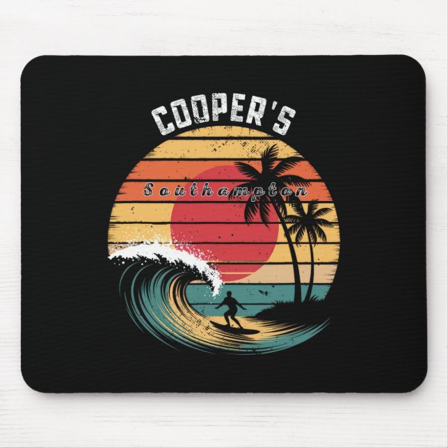 Coopers Beach Southampton Beach Surfen Mousepad (Vorne)