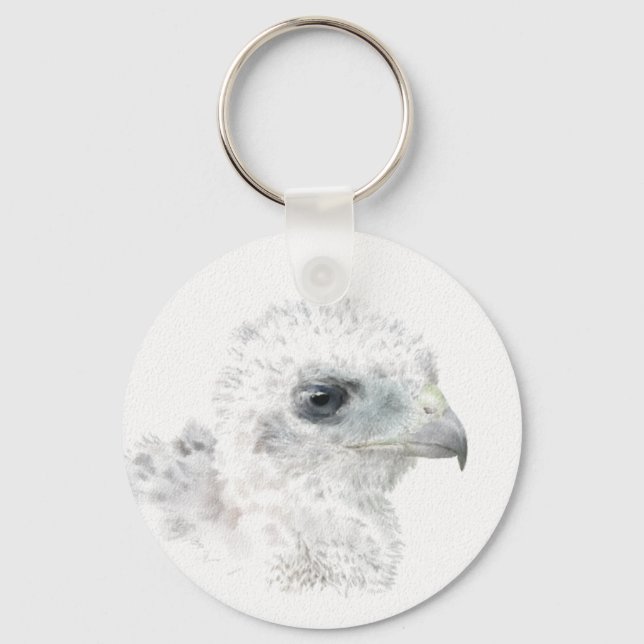 Coopers Hawk Chick Schlüsselanhänger (Vorderseite)