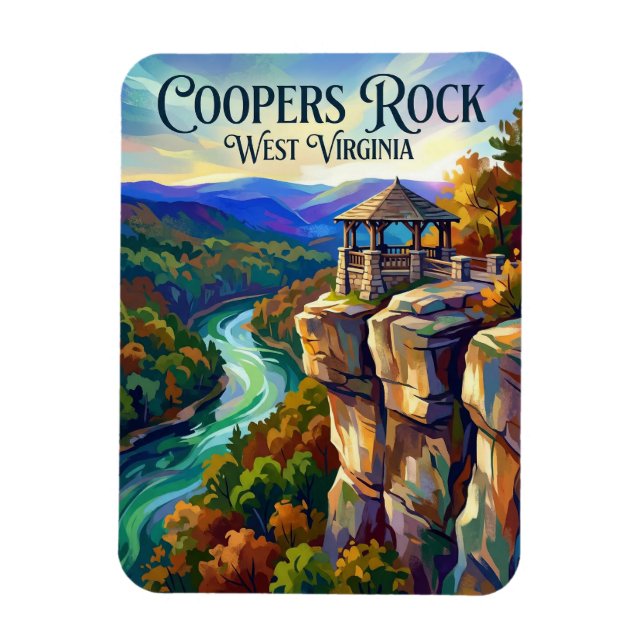 Coopers Rock State Forest West Virginia Magnet (Vertikal)