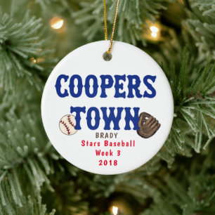 Cooperstown Baseballhandschuh Lustige Fakten Benut Keramik Ornament