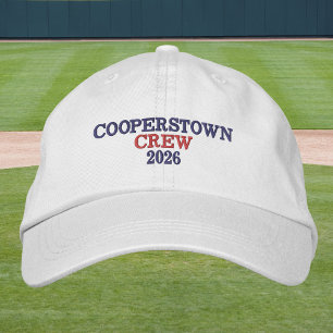 Cooperstown Crew Jahr bestickt / Blau und Rot Bestickte Baseballkappe