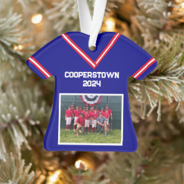 Cooperstown Custom Blue Jersey Année Numéro de pho