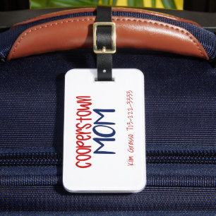 Cooperstown Mom Rot Blau Gepäckanhänger