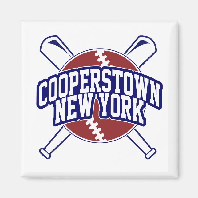 Cooperstown New York Baseball Magnet (Vorne)