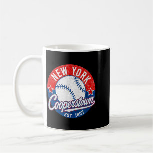Cooperstown New York Vintage Baseball Retro Reise Kaffeetasse