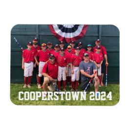 Cooperstown NY Baseball Custom Team Foto Magnet