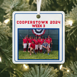Cooperstown NY Baseball Custom Year Week Fun Fakte Ornament Aus Metall