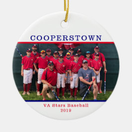 Cooperstown NY Baseball Team Foto Name Fakten Keramik Ornament