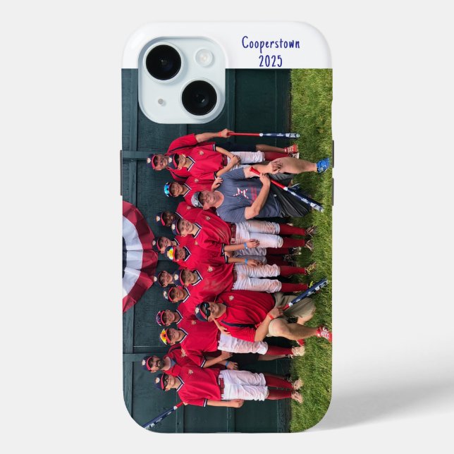 Cooperstown NY Baseball Team Photo Year Custom Case-Mate iPhone Hülle (Rückseite)