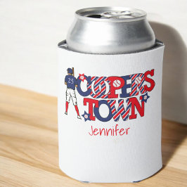 Cooperstown Patriotic Letters Baseball Parent Blue Dosenkühler