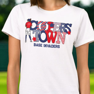 Cooperstown Patriotic Letters Baseball Team Name T-Shirt