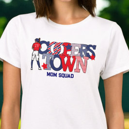 Cooperstown Patriotic Mama Squad Baseball T-Shirt